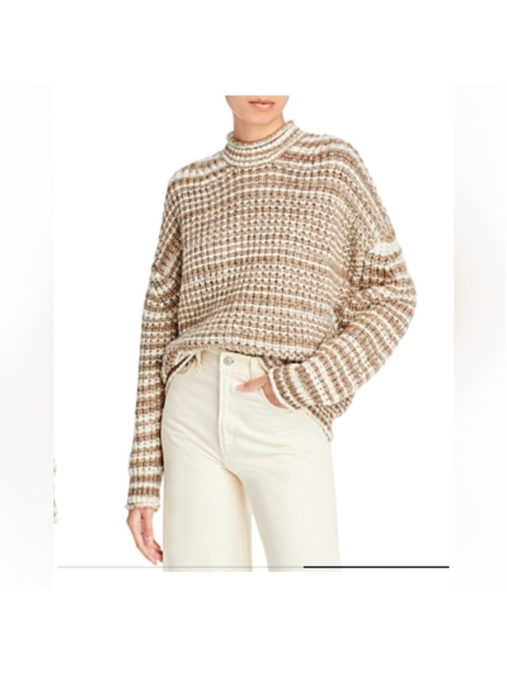 Rails
Echo Striped wool alpaca Blend Sweater chunky knit minimalist sz xs